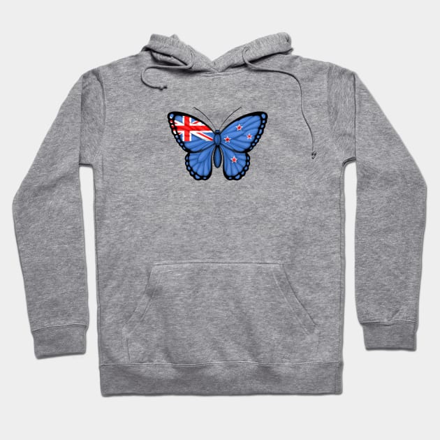 New Zealand Flag Butterfly Hoodie by jeffbartels